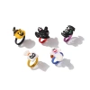 Halloween cartoon exaggerated ghost pumpkin head multiple resin rings, personalized and fun festival atmosphere rings Item Picture